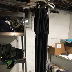 Floor length, black formal dress